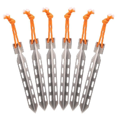 

6pcs10pcs V Shape Titanium Tent Pegs Windproof Outdoor Camping Tent Nail Stakes