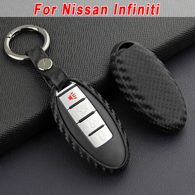 

Silicone Black Car Key Case Keychain Holder Protector For Nissan Note 2014-2018