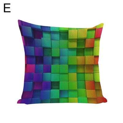 

Rainbow Abstract Pattern Square Throw Pillow Case Cushion Cover Sofa Bed Decor