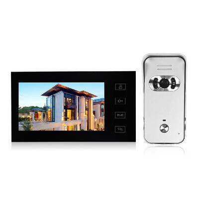 

Home Security 7-inch LCD Screen Monitor Color Video Door Viewer Door Bell Touch Button Video Intercom Monitor Kit IR Night Vision