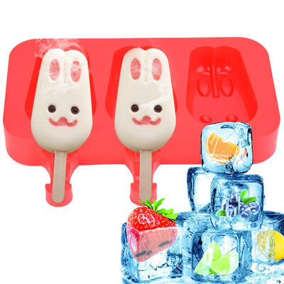 

Greensen Silicone Molds with Lid Ice Cream Bar Mold 2 Cavities Silicone Ice Pop Mold with 20 Sticks