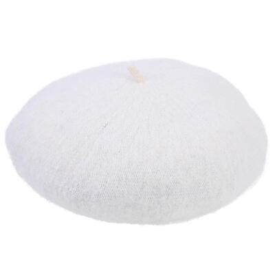 

Solid Color Beret Cap Painter Style Winter Warm Bonnet Hat Women Beanie Cap