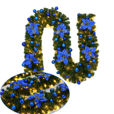 

Tailored LED Tree Hanging Ornament Rattan Colorful Decoration For Christmas Party 27m
