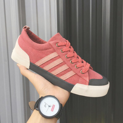 

Mens Shoes Summer Leisure Port Canvas Board Shoes Korean Edition Trend Hundred Sets of Low-Up Autumn Individual Trendy Shoes