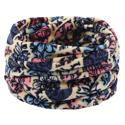 

Gobestart Unisex Plaid Double Layer Neck Warmer Fleece Knitted Scarf Scarves Shawl Cowl