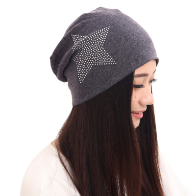 

New Autumn Fashion Knit Baggy Beanie Hat Star Warm Winter Hats Head Cap