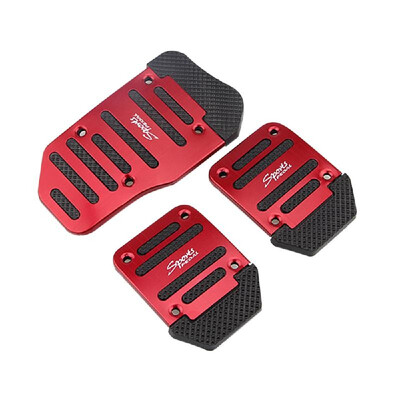 

Silver MT 3pcs Automatic Car Auto Vehicle Non-slip Pedal Foot Treadle Brake Cover Pad Aluminium Alloy
