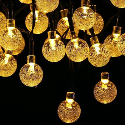 

Solar Light 6M 30 LED String Lights Ball Crystal Festoon Light Bulb for Christmas Garden Decorations Outdoor Lighting lamp