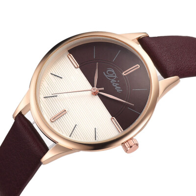 

RM Luxury Fashion Lady Simple Dial Leather Belt Watch Two Tone Quartz Watch