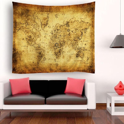 

Tapestry Wall Hanging World Map Tapestries Wall Decorative Tapestry for Bedroom Living Room Dorm 512"X591"