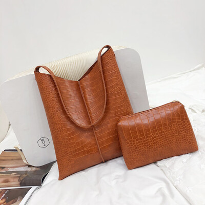 

Tailored 2Pcs Fashion Women Alligator Leather Crossbody Bags Messenger Handle Bag