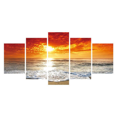 

5pcs 5D DIY Full Drill Diamond Painting Seaside Sunset Cross Stitch Mosaic