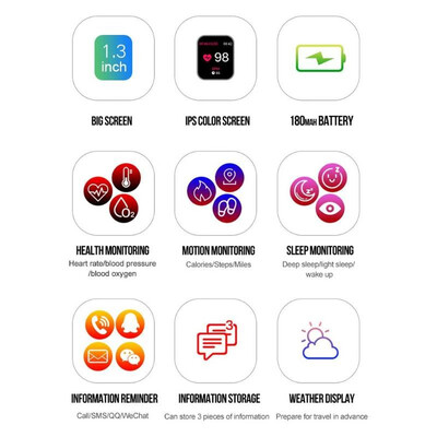

B57C Fitness Tracker Heart Rate Blood Pressure IP67 Waterproof Smart Band