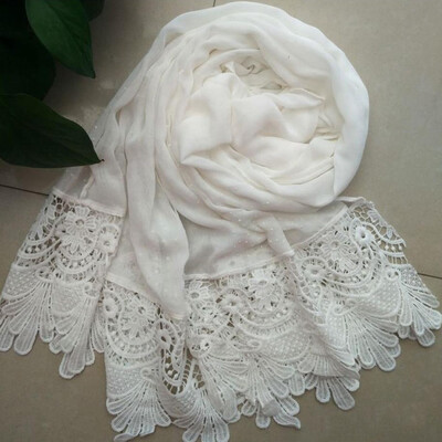 

Stylish Women Lace Flower Muslim Hijab Shawl Long Scarf Scarves Stole Wrap