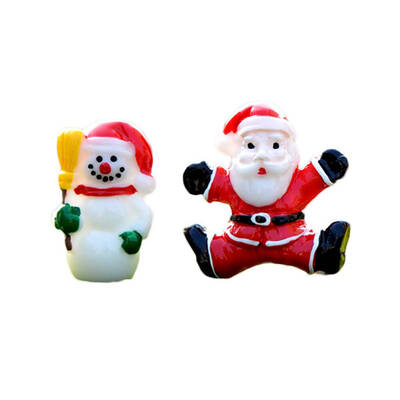 

Miniature Santa Crutch Snowman Resin Cartoon Micro Landscape Decoration Christmas Holidays DIY Decor Accessories