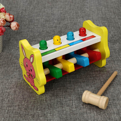 

YIWULAWhac-A-Mole Deluxe Pounding Bench Wooden Toy With Mallet Toy