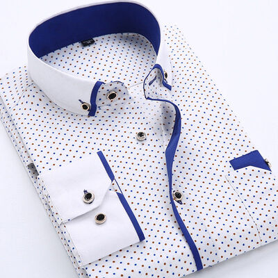 

Luxury New Fashion Mens Slim Fit Shirt Long Sleeve Dress Shirts Casual Shirts