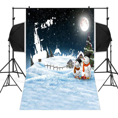 

Toponeto Christmas Backdrops Snowman Vinyl 3x5FT Lantern Background Photography Studio