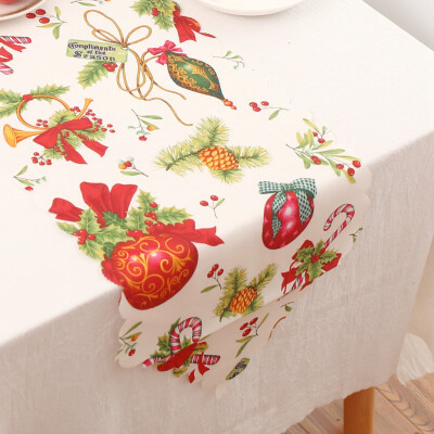 

Siaonvr Christmas Table Flag Polyester Printed Table Flag Table Decoration Supplies