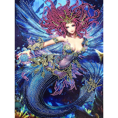 

5D DIY Special Shaped Diamond Painting Fish Tail Cross Stitch Craft Kits