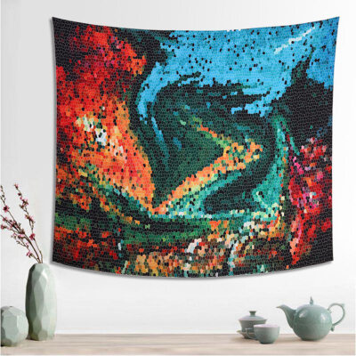 

Geometric stone simulation tapestry Galaxy Hanging Wall Tapestry Hippie Retro Home Decor Yoga Beach Towel