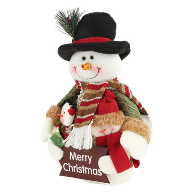 

Merry Christmas Xmas Santa Claus Snowman Ornament Christmas Family Portrait Flannel Rag Doll Gift Home Festive Supplies
