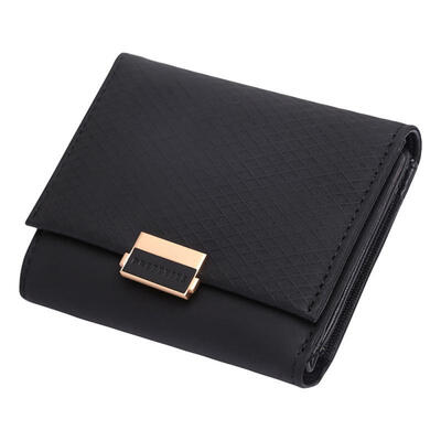 

Womens PU Leather Wallet Purse With Snap Button Closure Card Photo Holder Note Compartment Zipper Pocket
