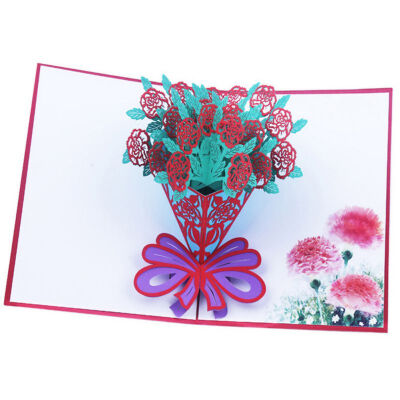 

Valentines Day Fireworks 3D Greeting Card Couple Festive Party Supplies Event Party Cards Invitations Valentines Day Card