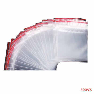 

100pcs200pcs300pcs 9x13cm Transparent Self Sealing Plastic Strong Reusable Zip Storage Bag