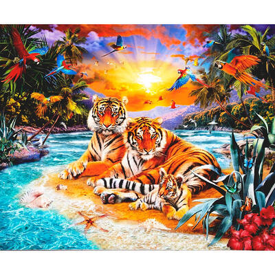

5D DIY Full Drill Diamond Painting Tiger Cross Stitch Embroidery Mosaic Kit