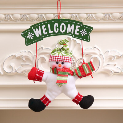 

1Pcs Santa Claus Door Hanging Christmas Tree Christmas Decorations For Home Outdoor Non-Woven Hanging Pendant Ornament Gifts