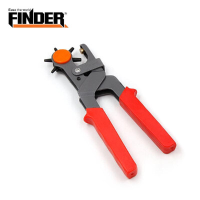 

FINDER Professional Revolving Leather Punch Plier Eyelet Puncher Heavy Duty Round Hole Punch Tool for Leather Belt Watch Band Stra