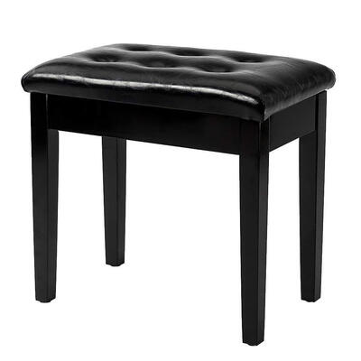 

Padded Wooden Piano Bench with Music Storage Keyboard Stool Artist Benches Stool Tufted SeatBlack