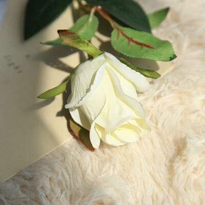 

JPGIF Artificial Fake Rose Flower Bridal Bouquet Wedding Party Long Roses Decor Beige