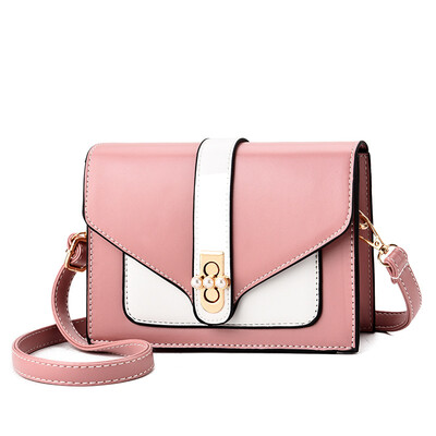 

2019 summer new casual handbag cool fashion small square bag PU leather shoulder Messenger bag