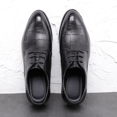 

Large size shoes formal business casual shoes male England black work shoes 0003
