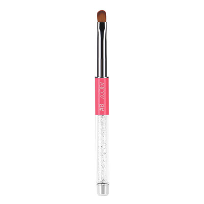 

Abody Nail Art UV Gel Brush 2 Round Nylon Brush Head Nail Art Pen Rhinestone Luxury Acrylic Handle DIY Nail Tools 3 Sizes Optiona