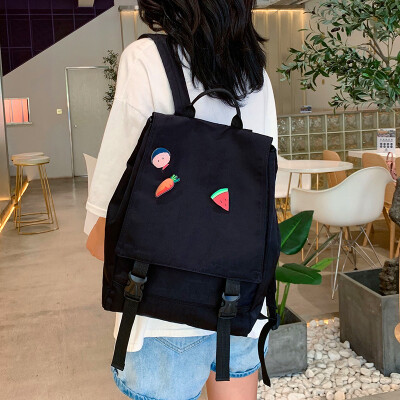 

Ins wind bag high school birthday pair shoulder bag handbag 2019 new Korean fashion trend canvas backpack