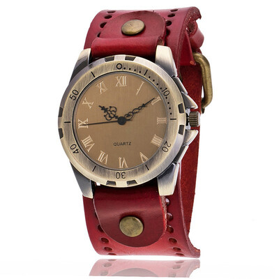 

Retro Numeral Roman Women Leather Casual Sport Watch Quartz