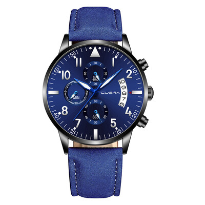 

Gobestart Men Military Luxury Sports Watch Analog Sport Leather Quartz Mens Watches