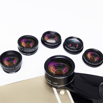 

Universal Multifunctional HD Fisheye Wide Angle Macro 2X Telescope Mobile Phone Camera Lens Set Phone Photography Accessories
