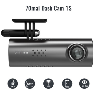 

70mai Dash Cam 1S Car DVR 70 mai Camera Support Smart Voice Control WIFI Wireless Connect 1080P HD 130 Degree FOV