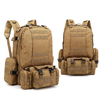 

60L Outdoor Multifunction Military Tactical Backpack with MOLLE Webbings Rucksack Sports Camping Travel Hiking Bag