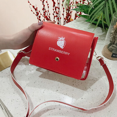 

Tailored Womens Fashion Wave Point Translucent Shoulder Bag Fruit Grain Crossbody Bag