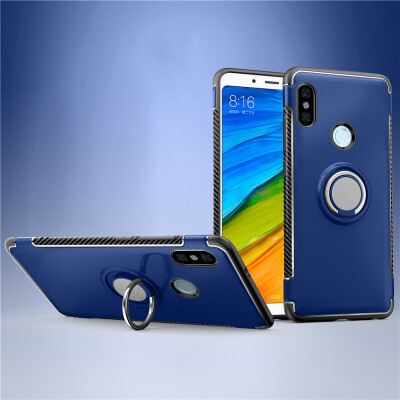 

Back Cover For Xiaomi Redmi Note 5 Pro Case Car Holder Stand Hard PC Silicon Ring Suction Bracket Celulars