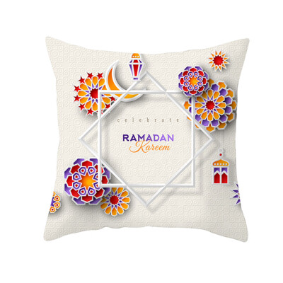 

Siaonvr Muslim Ramadan Pattern Polyester Cushion Cover Pillow Case Home Decor