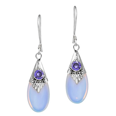 

Women Fashion Teardrop Drop Dangle Hook Earrings Faux Moonstone Party Jewelry