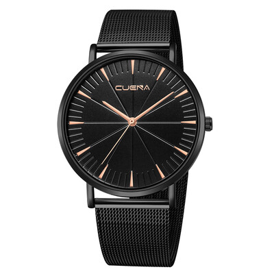 

Gobestart CUENA Men Fashion Military Stainless Steel Analog Sport Quartz Business Wrist Watch
