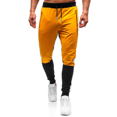 

Gobestart Mens Casual Sport Pants Slim Fit Panelled Trousers Running Joggers Sweatpants