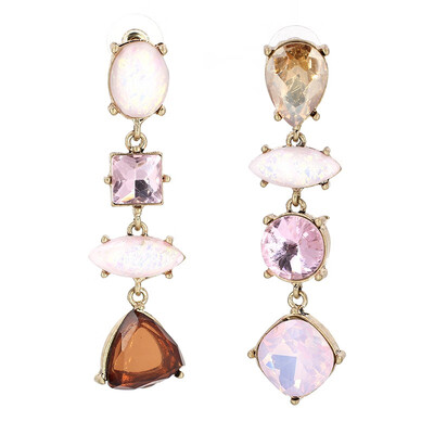 

2019 Fashion Cute Statement Earrings For Women European Style Creative Irregular Shape Artistic Rhinestone Earrings D1409
